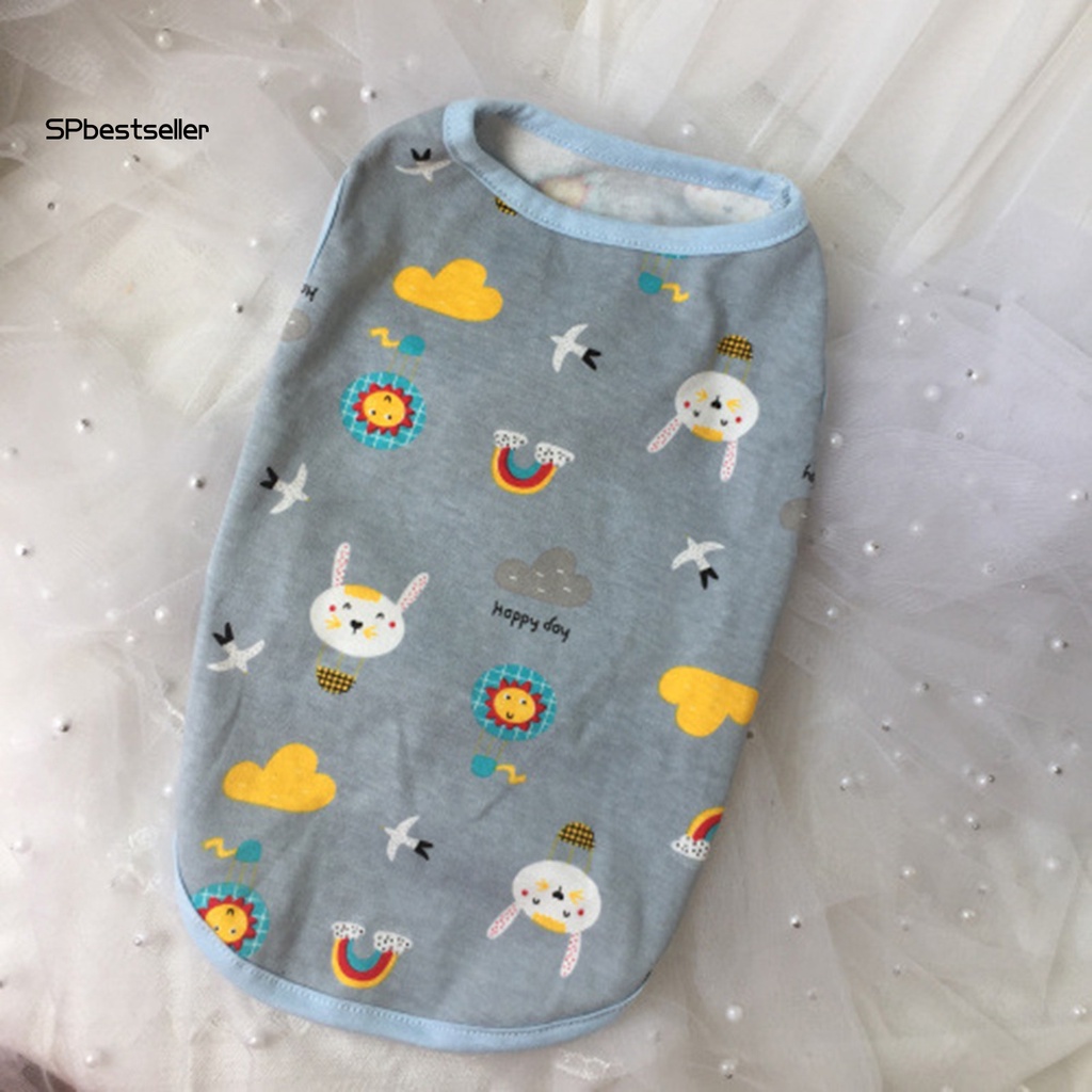 Spbestsellwr Áo Sweater Sát Nách In Họa Tiết Hoạt Hình Dễ Thương Thoải Mái Thời Trang Mùa Hè Cho Thú Cưng