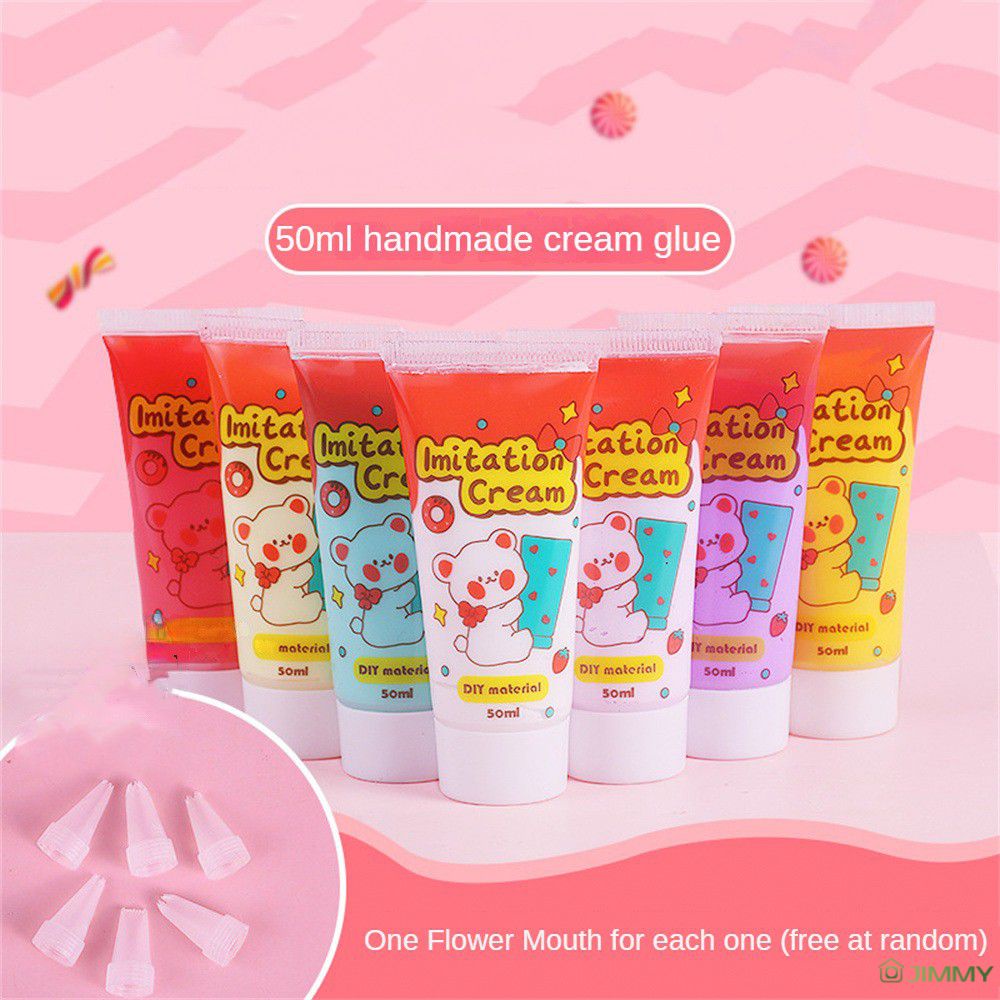 50ml Kem mô phỏng Keo dán Keo dán Tự làm Keo dán tay cho Hộp đựng điện thoại Thẻ Văn phòng phẩm Hộp nhựa Phụ kiện trang trí Keo dán