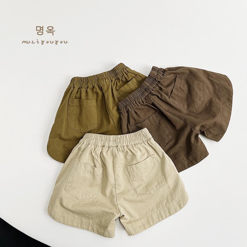 Quần Short Vải Cotton Mềm Mại Thời Trang Mùa Hè Cho Bé