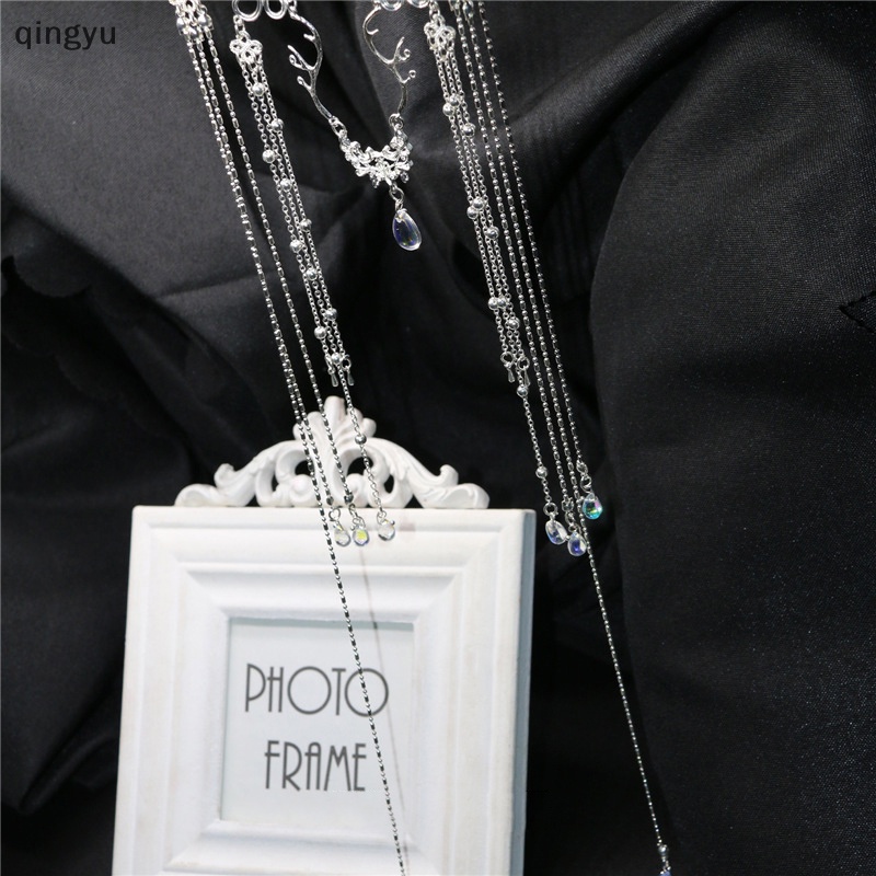 Băng Đô Cài Tóc Đính Đá Hình Giọt Nước Lấp Lánh Phong Cách Trung Hoa Cổ Điển