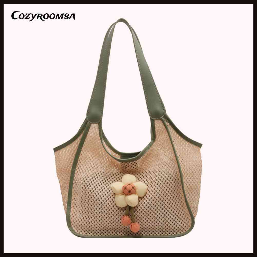 Túi Đeo Vai Thiết Kế Đục Lỗ Thời Trang Đi Biển Xinh Xắn Cho Nữ