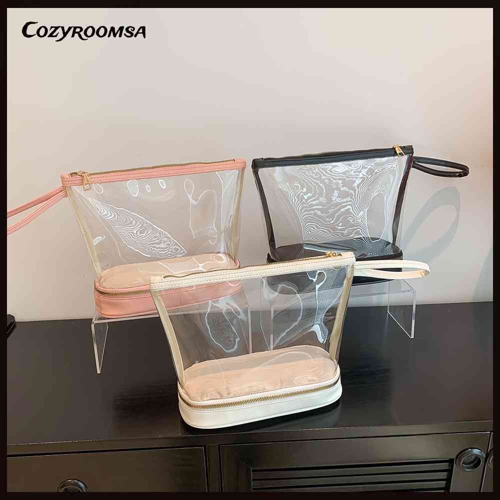 Túi Đựng Mỹ Phẩm Đa Năng Bằng Nhựa PVC Trong Suốt