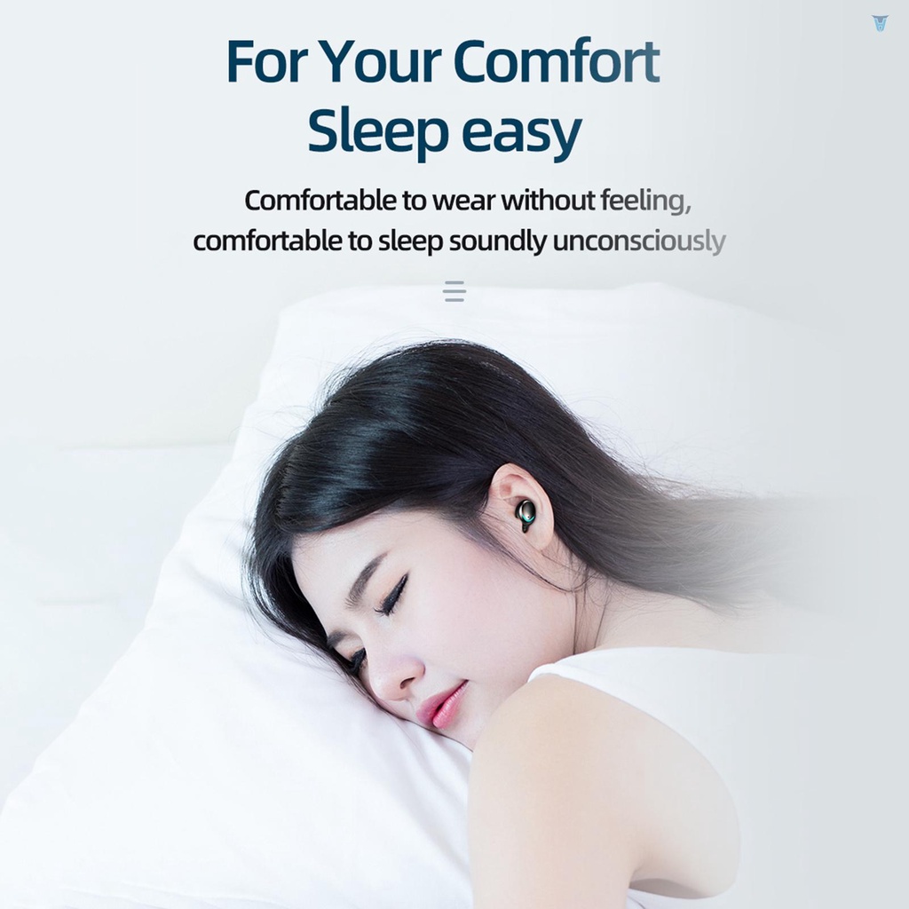 Tai Nghe Nhét Tai 5.1 BT Có Đèn Led Cảm Ứng Tích Hợp Pin Sạc 1500mAh Kèm Hộp Đựng Mini