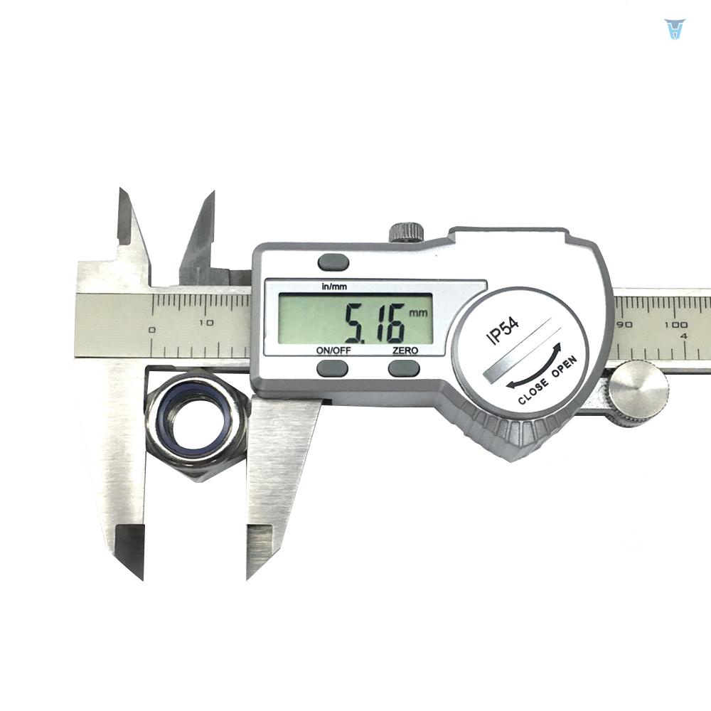 Thước Kẹp Điện Tử Chất Liệu Thép Không Gỉ IP54 Màn Hình LCD mm / inch Chống Thấm Nước