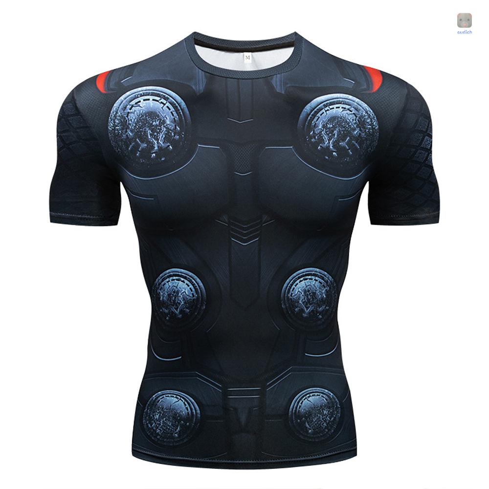 Áo nam Ngắn Tay In Hình 3D Sáng Tạo