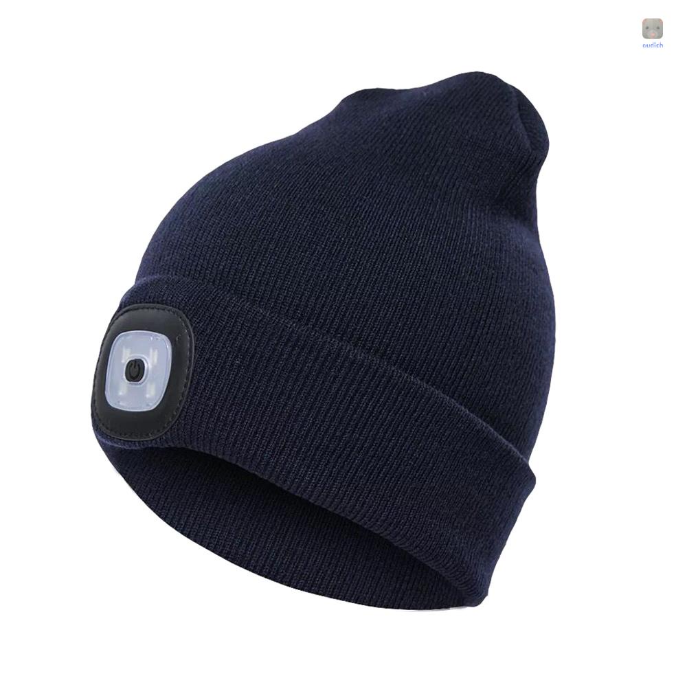 Mũ Dệt Kim Unisex Có Đèn Led Ánh Sáng Ấm Áp Mùa Thu Đông Cho Hoạt Động Ngoài Trời / Đi Bộ /