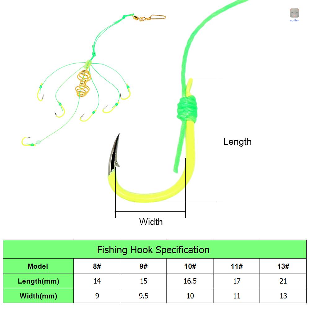 Bộ 4 Móc Câu Cá Chất Lượng Cao # 8# / 9# / 10# / 11# / 13#