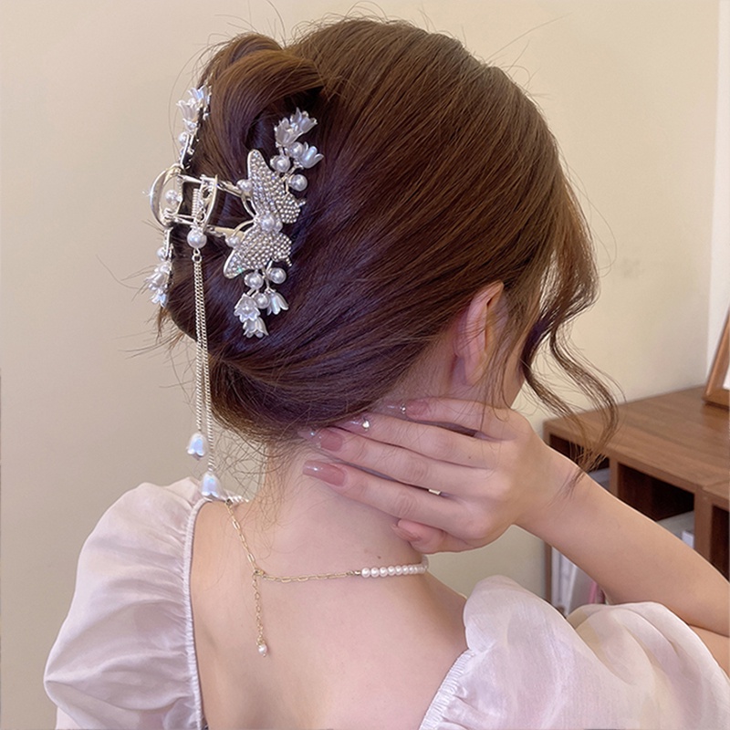 Kẹp Tóc Hoa Đính Ngọc Trai Sang Trọng Phong Cách Hàn Quốc Cho Nữ dreamdiary