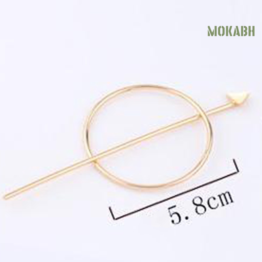 [Mok Abh] Kẹp Tóc Hình Học Thắt Nơ Gọn Nhẹ Dễ Sử Dụng Cho Nữ