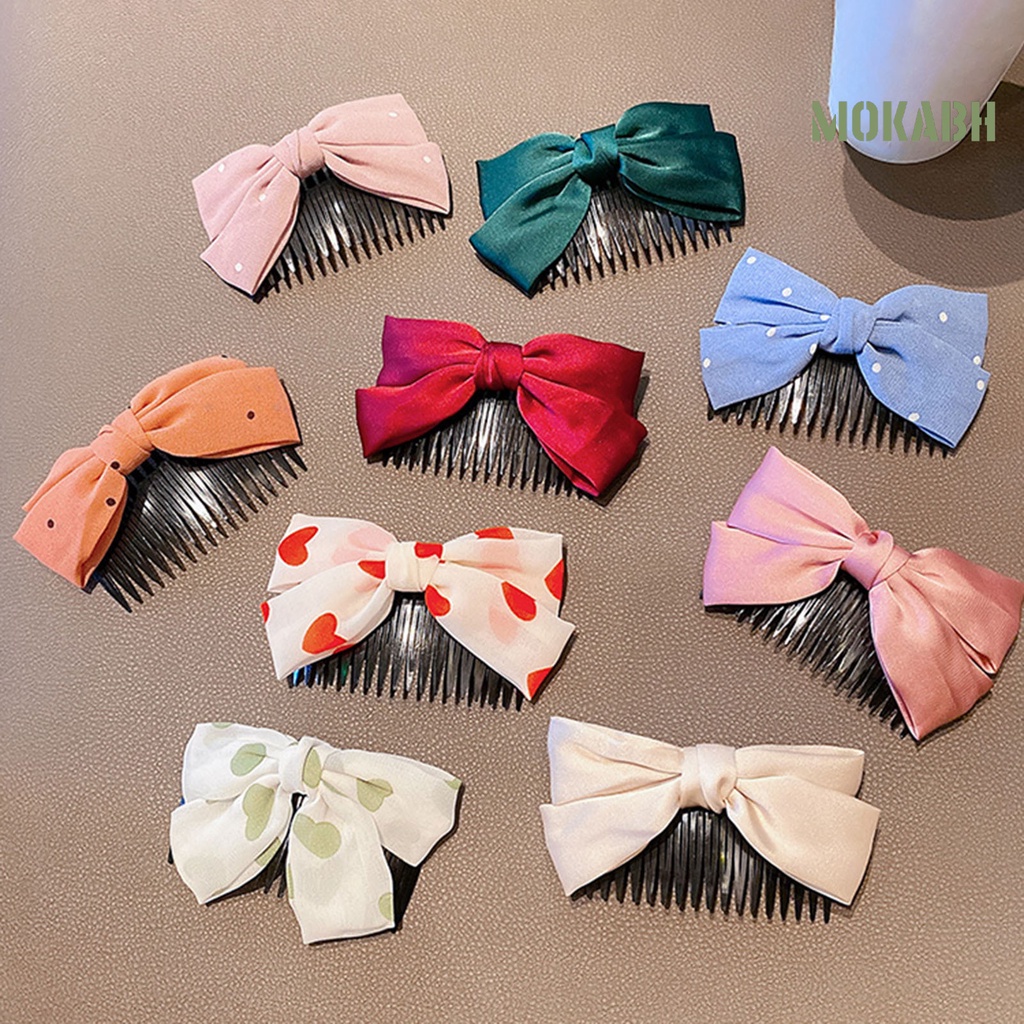 Lược Kẹp Tóc Bằng Acrylic Không Phai Màu Sắc Ngọt Ngào Chống Trượt Độ Bền Cao Cho Nữ