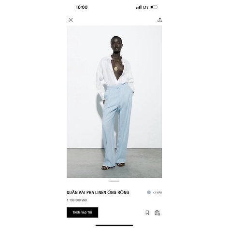 Quần Culotes Linen Z.a.r.a