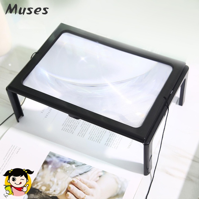 Kính Lúp Để Bàn Với 6 Đèn Led Chuyên Dụng Cho Đọc Sách