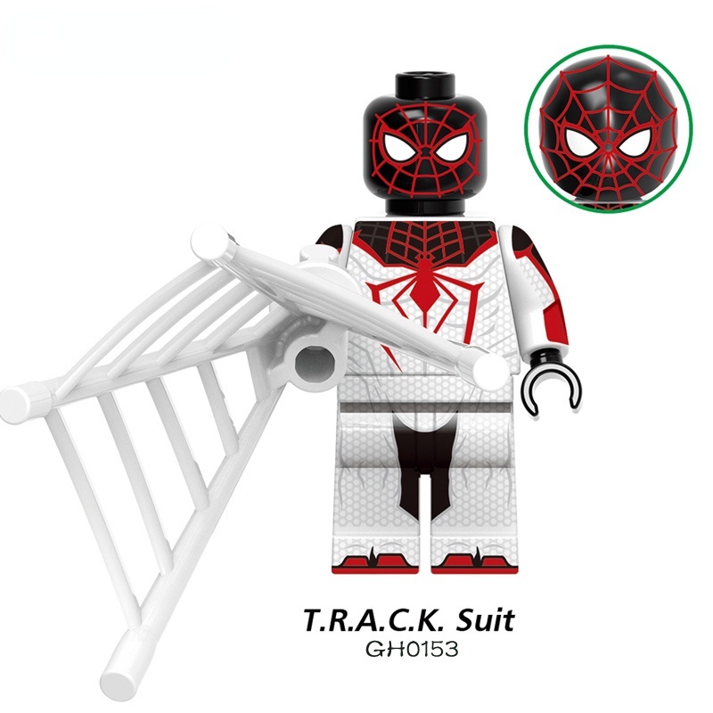 Mô Hình Nhân Vật Siêu Anh Hùng The End Purple Reign Miles Morales 2099 Crimson Cowl