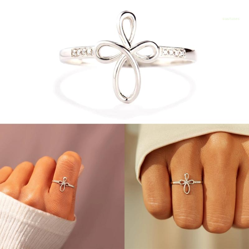 Nhẫn Hở Đính Đá Zircon Chất Liệu Hợp Kim Có Thể Điều Chỉnh