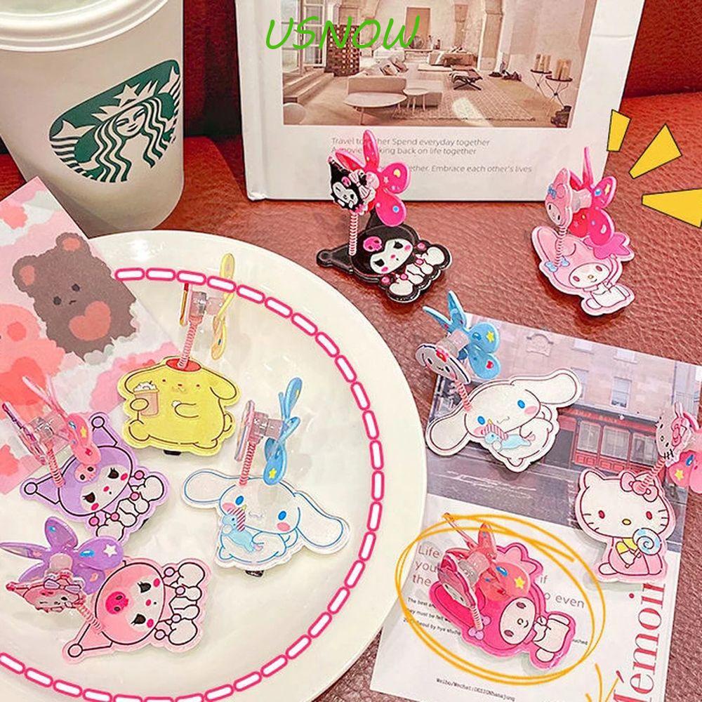 Kẹp Tóc Bằng Acrylic Hình Chú Chó Cinnamon Hoạt Hình Sáng Tạo Phong Cách Hàn Quốc Cho Nữ