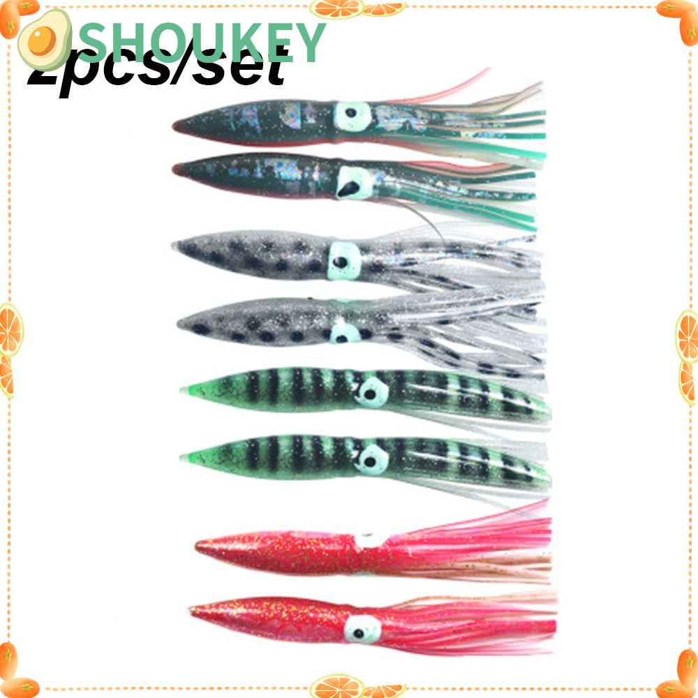 Bộ 2 Mồi Câu Bạch Tuộc Giả 4 Màu 11cm 5g