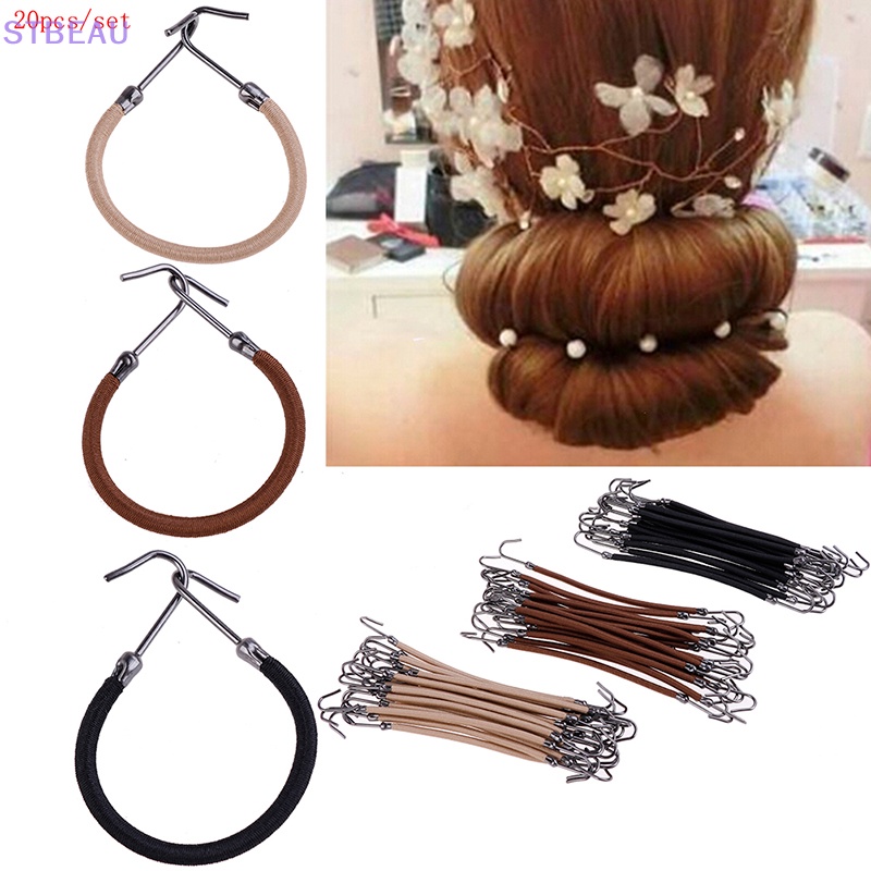 Set 20 Kẹp Tóc Cao Su Nhiều Màu Sắc Thời Trang