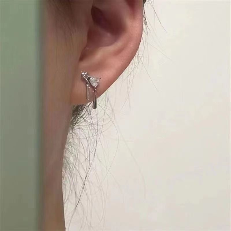 Khuyên Tai Hình Trái Tim Đôi Nhỏ Xinh Thiết Kế Đơn Giản Thời Trang Mới Năm 2023 Cho Nữ