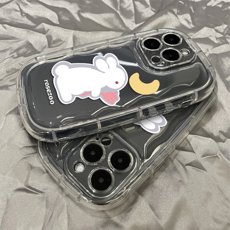 Ốp Điện Thoại TPU Silicone Mềm Trong Suốt Chống Sốc In Hình Thỏ Dễ Thương Cho IPhone 14 13 11 12 Pro XS Max X XR 7 + 8 Plus
