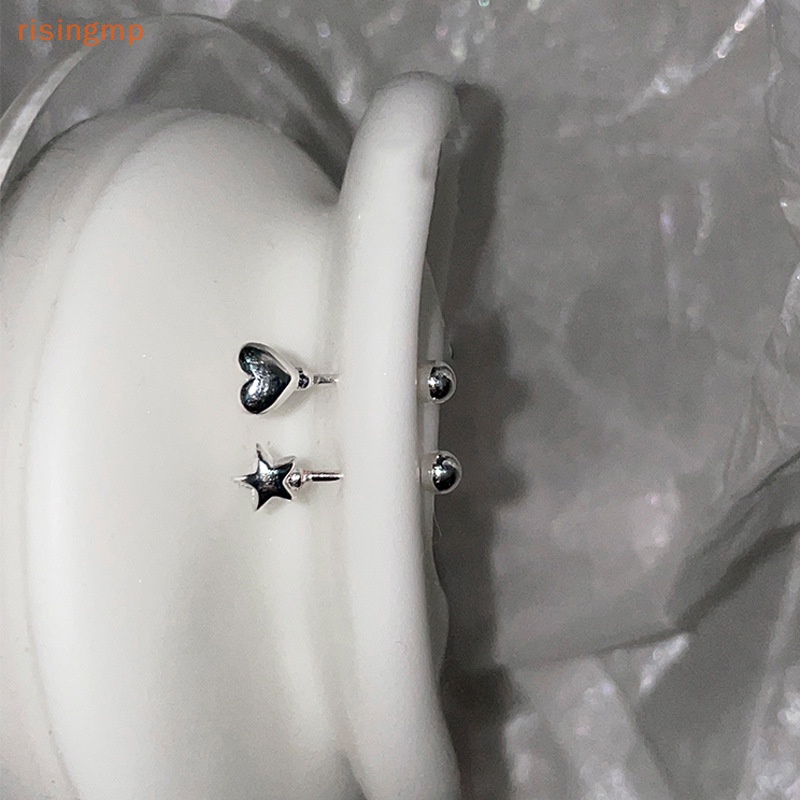 1 Đôi Bông Tai Hình Trái Tim Ngôi Sao Xương / Xoắn Ốc Thời Trang Cho Nữ