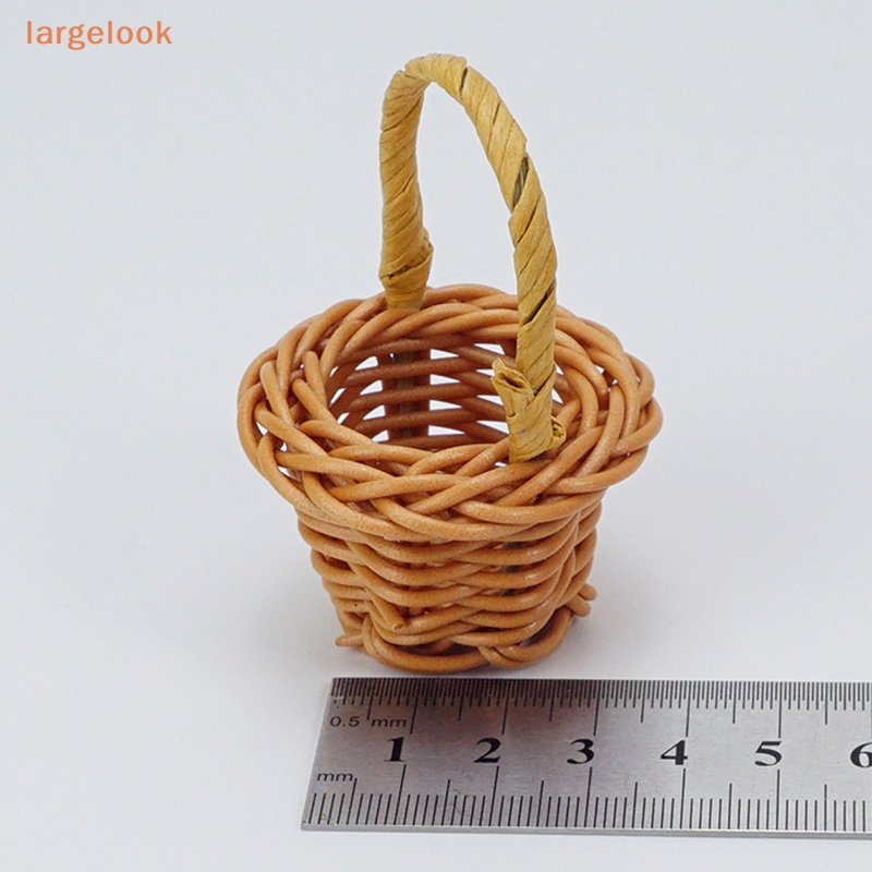 1 Set Giỏ Đựng Bánh Mì Dâu Tây Tỉ Lệ 1 / 12 Trang Trí Nhà Búp Bê