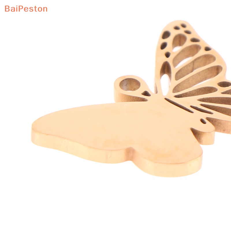 Dây Chuyền Mặt Hình Bướm Rỗng Đơn Giản Bằng Thép Không Gỉ