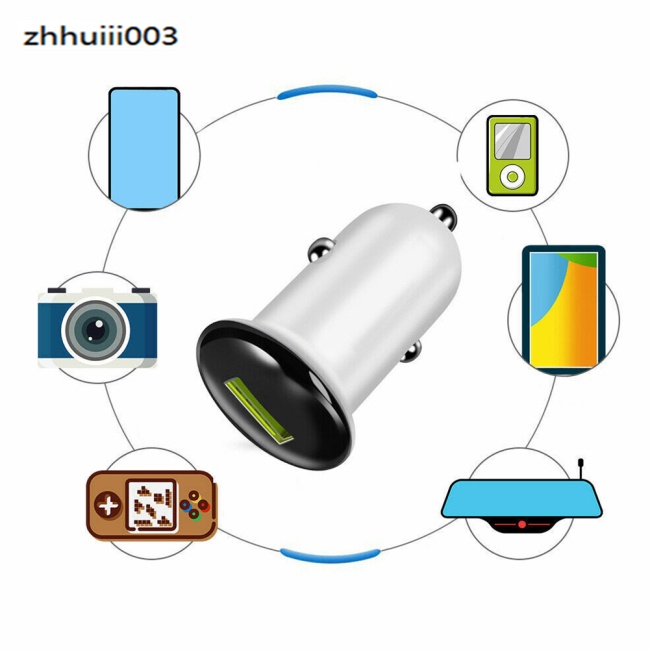 Cốc Sạc Điện Thoại Usb Mini 12-24v 2.4a 3.1a Qc 3.0 Đa Năng Cho Xe Hơi