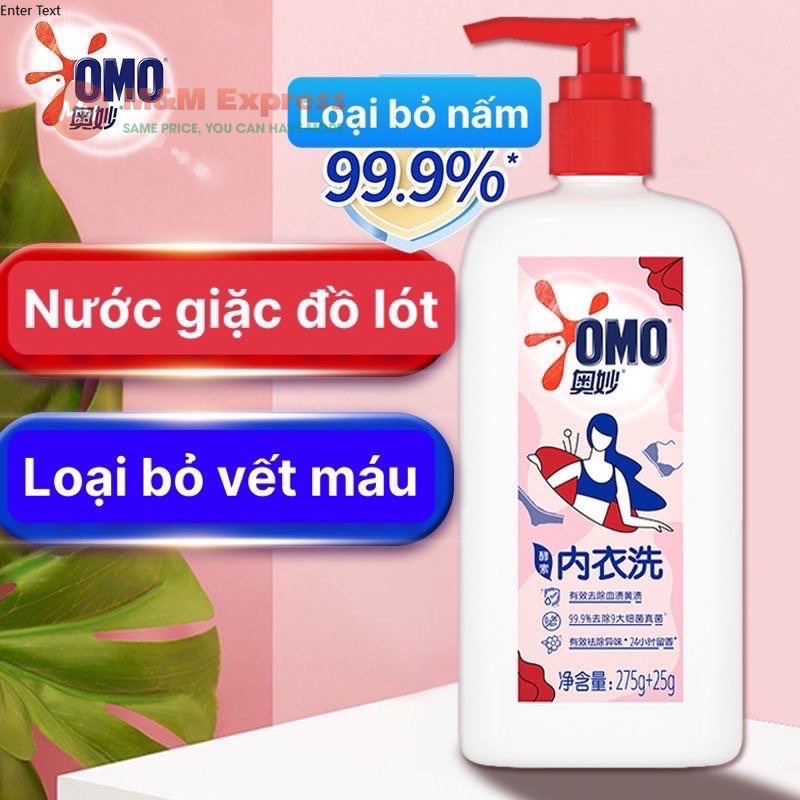 Omo Nước Giặt Chuyên Dụng Dành Cho Đồ Lót, Diệt Sạch Vi Khuẩn Và An Toàn Cho Da Tay