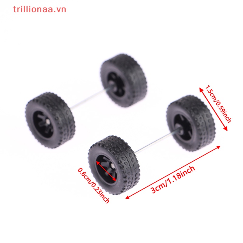 Bánh Xe Cao Su Nhựa Tỉ Lệ 1 / 64 Cho Mô Hình Xe Hơi Trillionaa