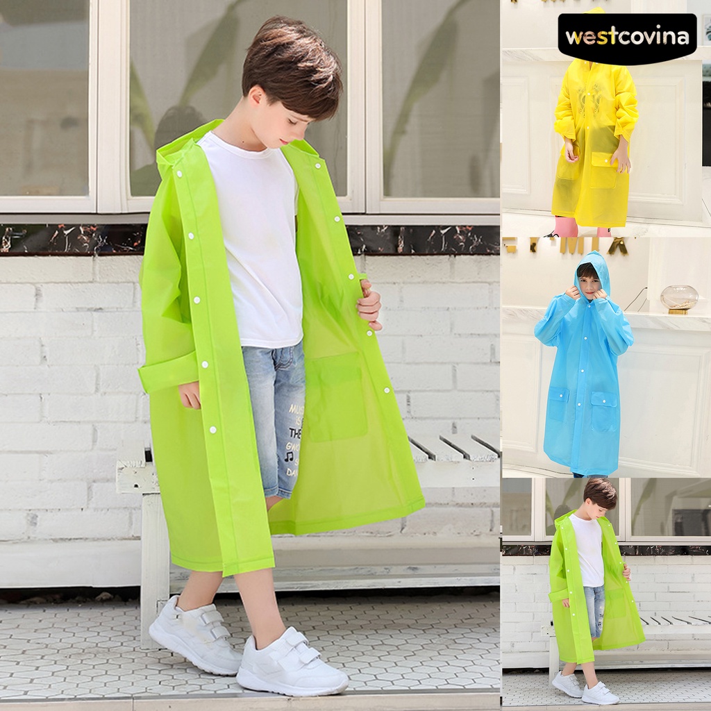 [COD]☁Áo Mưa Có Mũ Trùm Chống Rò Rỉ Thân Thiện Với Môi Trường Màu Sắc Tinh Khiết Dành Cho Trẻ