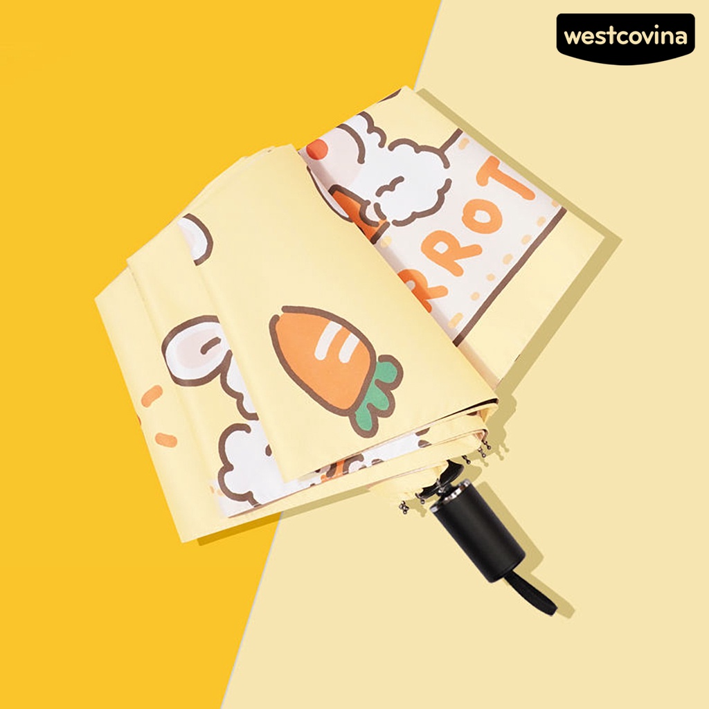 [COD]☁1 Bộ Dù Gấp Ba Khúc Chống Tia UV / Nắng / Mưa Tự Động Mini Bỏ Túi Tiện Dụng