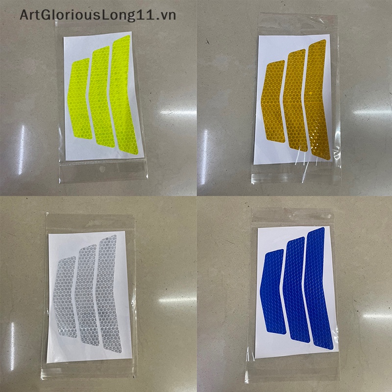 FENDER Set 3 Miếng Dán Phản Quang Cảnh Báo Hình Mũi Tên / Đuôi Xe Máy