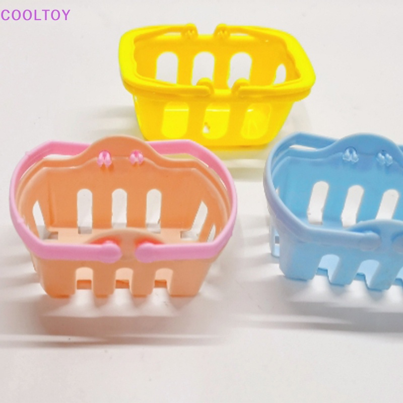 Set 2 Giỏ Nhựa Mini Đựng Trái Cây / Rau Củ Quả / Đồ Dùng Nhà Búp Bê