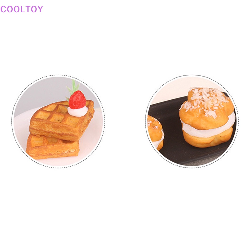 1 Bộ Mô Hình Bánh Waffle Mini Cho Nhà Búp Bê