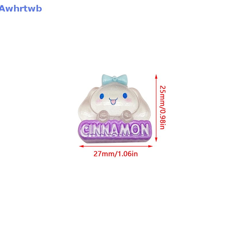 Bộ 2 Phụ Kiện Trang Trí Hình Cinnamoroll Hello Kitty Kuromi Bằng Nhựa Phát Quang Độc Đáo Mới