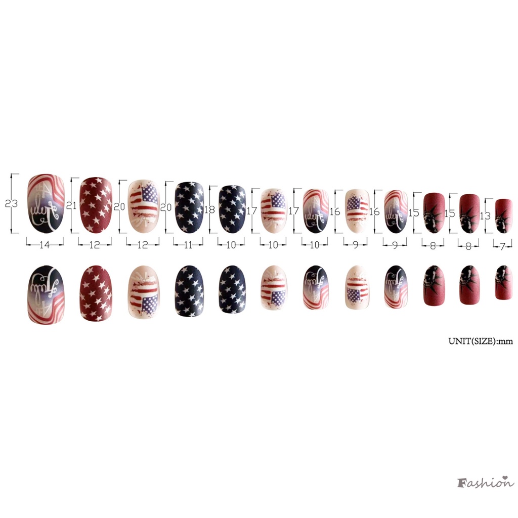 Móng Tay Giả Họa Tiết Sọc Đỏ Trắng Cổ Điển