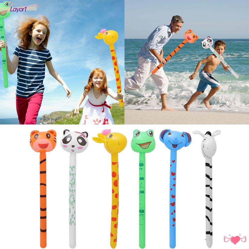 1 6 Bong Bóng PVC Bơm Hơi Họa Tiết Động Vật / Ngựa Vằn / Voi / Ngựa Vằn Dùng Làm Quà Tặng Sinh