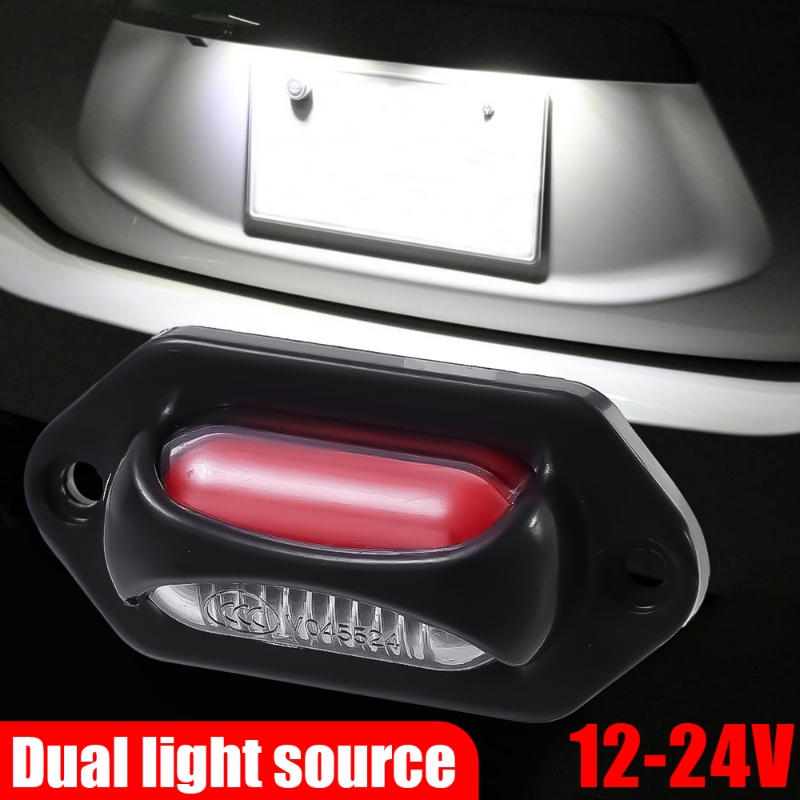 Đèn Led Cảnh Báo Hai Màu 12V-24V Chống Nước Gắn Biển Số Xe Hơi Xe Tải