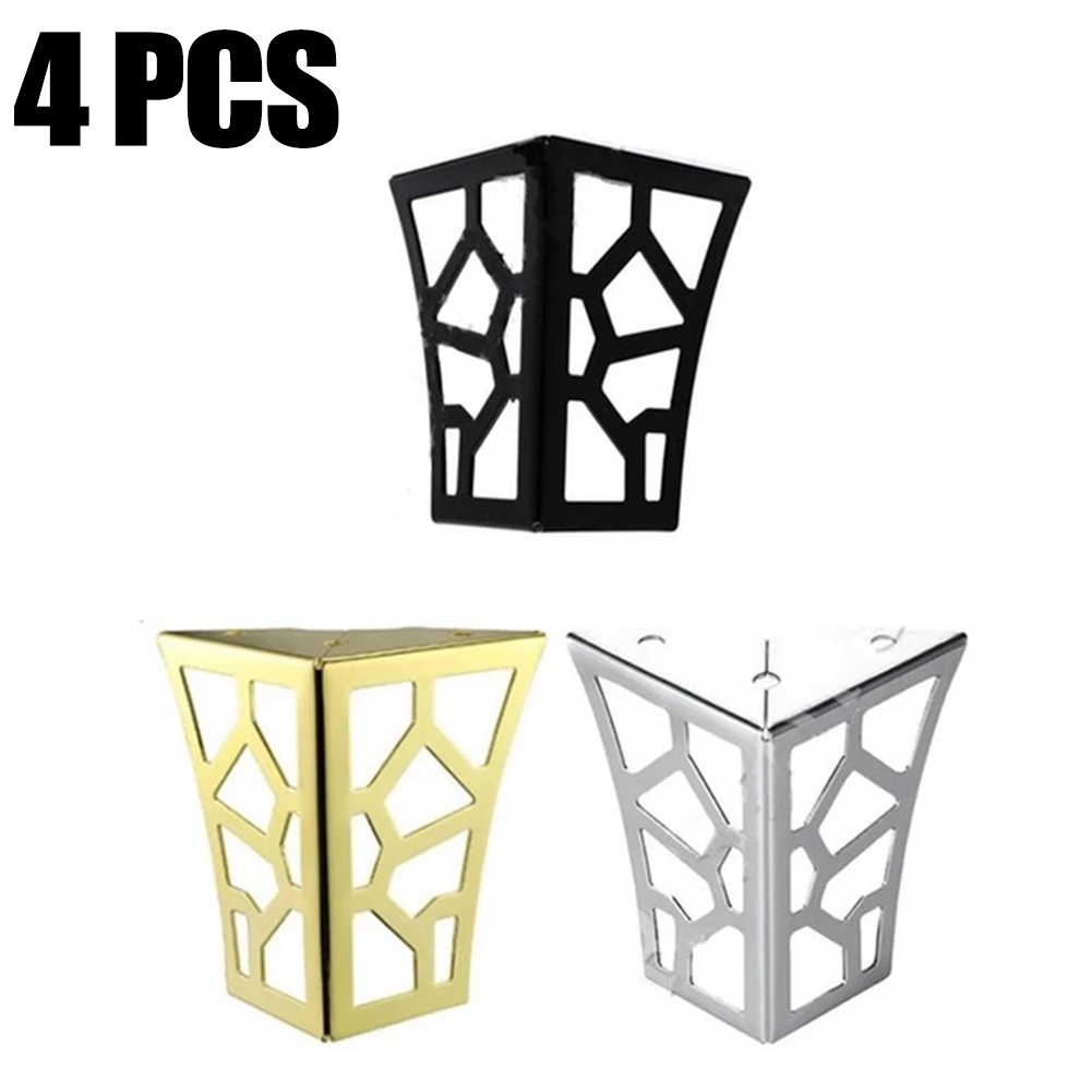 &quot;Bộ 4 Chân Đồ Nội Thất Bằng Kim Loại | Miếng Lót Chân Tủ Tiện Lợi Chất Lượng | Chân Bàn Ghế Sofa Thay Thế &quot;