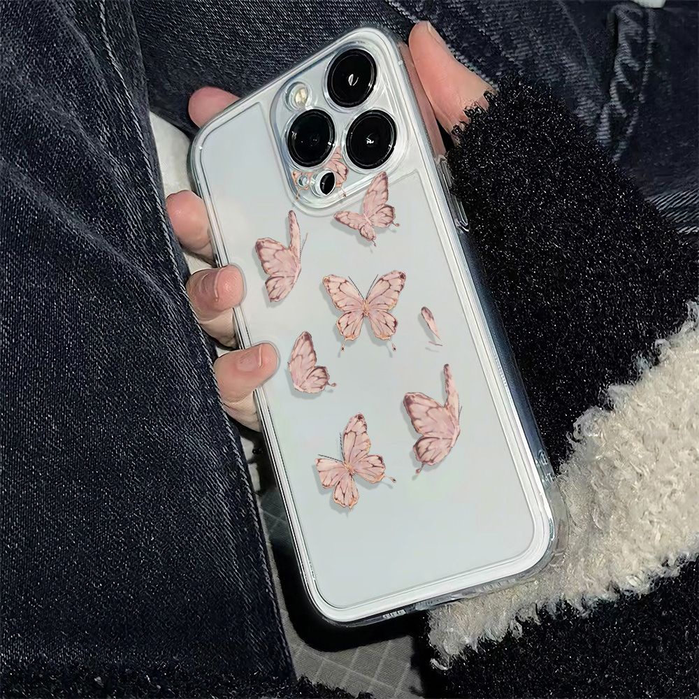 ✅Ốp Điện Thoại Mềm Chống Sốc Họa Tiết Bướm Đơn Giản Cho iPhone1278 1114proplus13 max6ins HMNU