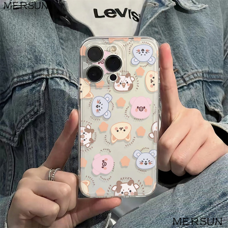 ✅Ốp Điện Thoại Dẻo Họa Tiết Động Vật Nhiều Màu Dễ Thương Chống Sốc Cho iPhone12max 14Promax 13 2UAI 11 6In 78