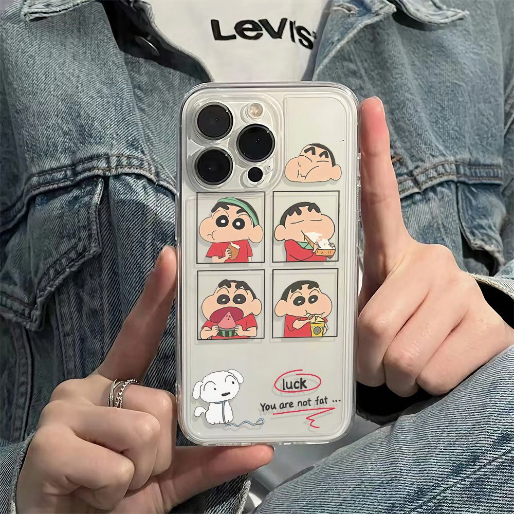 ✅Ốp Điện Thoại Dẻo Họa Tiết Hoạt Hình Cậu Bé Bút Chì Dễ Thương Chống Sốc Cho Iphone126In78 Apple plus Food 1311 14pro