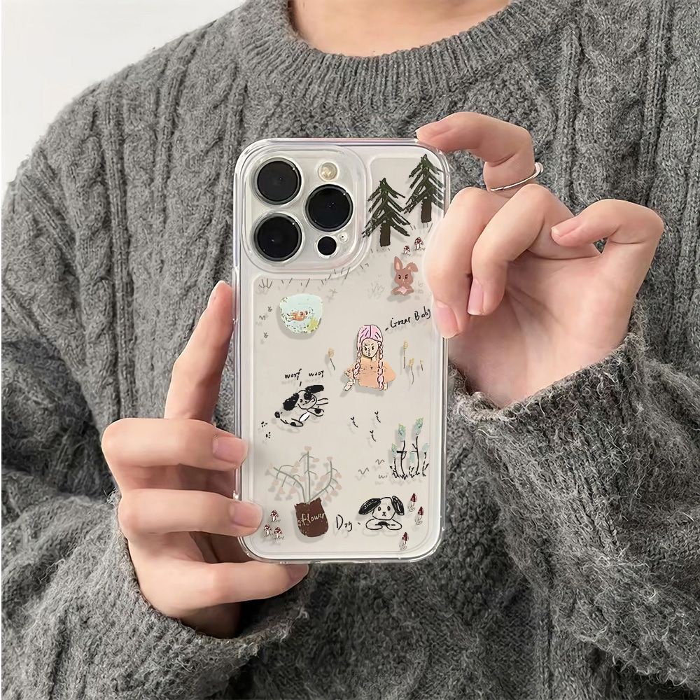 ✅Ốp Điện Thoại Hình Cô Gái Phong Cách Thời Trang Cho iPhone127814Ốp Điện Thoại Mềm Đơn Giản Chống Sốc max11 Forest Plus136In Apple 2B6I