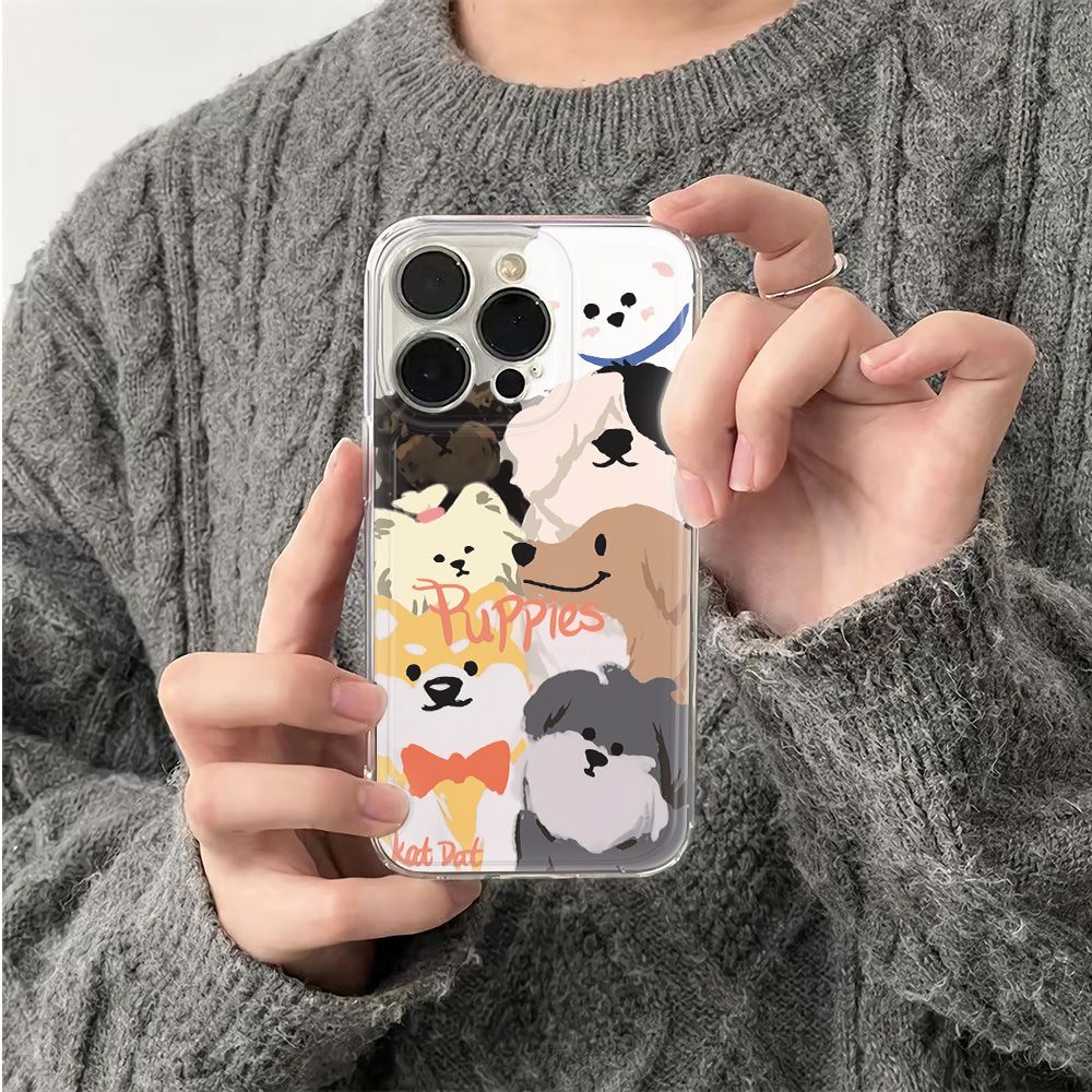 ✅Ốp Điện Thoại Mềm Chống Sốc Họa Tiết Cún Dễ Thương Cho Iphone 12136In 78 11 Plus 14 Pro