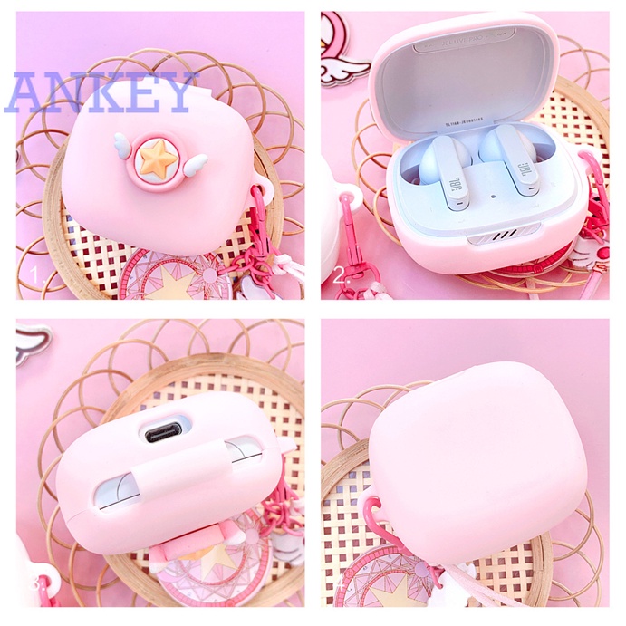 For JBL Wave Flex / Live Free2 / Pro2 / Pro+ / W300 TWS / C260 / Compact Case Protective Cute Cartoon Cover Bluetooth Earphone Shell Accessories TWS Headphone Portable