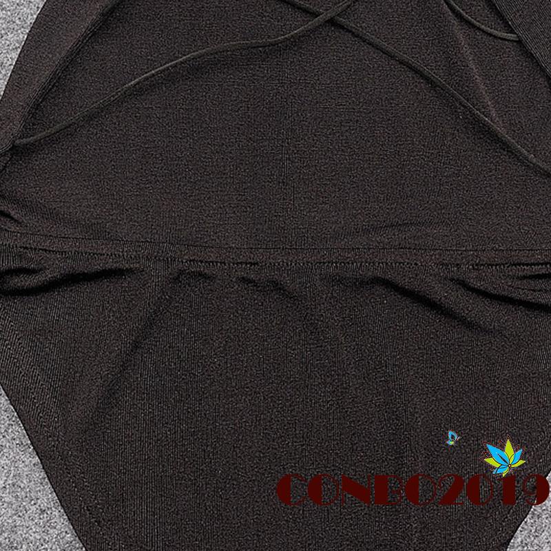 Áo liền quần Hai Dây Hở Lưng Màu Trơn Dáng Ôm Gợi Cảm Cho Nữ