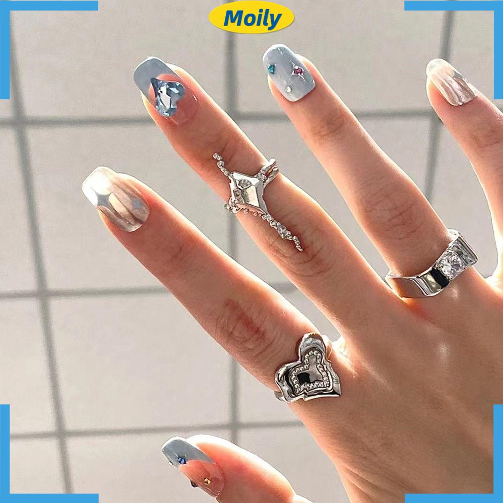 Bộ Móng Tay Giả Che Phủ Toàn Diện Phong Cách Pháp DIY