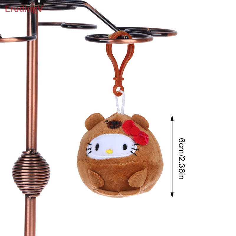 [ErudingV] Móc Khóa Hình Mèo Hello Kitty Nhồi Bông Mềm Mại Trang Trí Ba Lô / Túi Xách / Xe Hơi Quà Tặng Trẻ Em [Mới