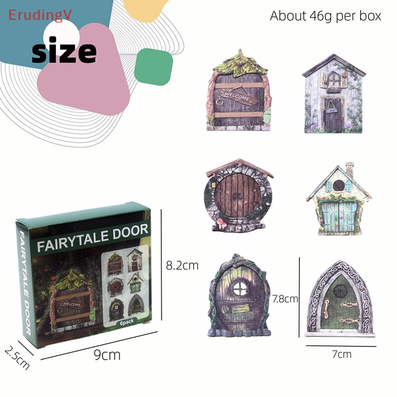 Set 6 Mô Hình Cửa DIY Trang Trí Nhà Búp Bê 1 / 12