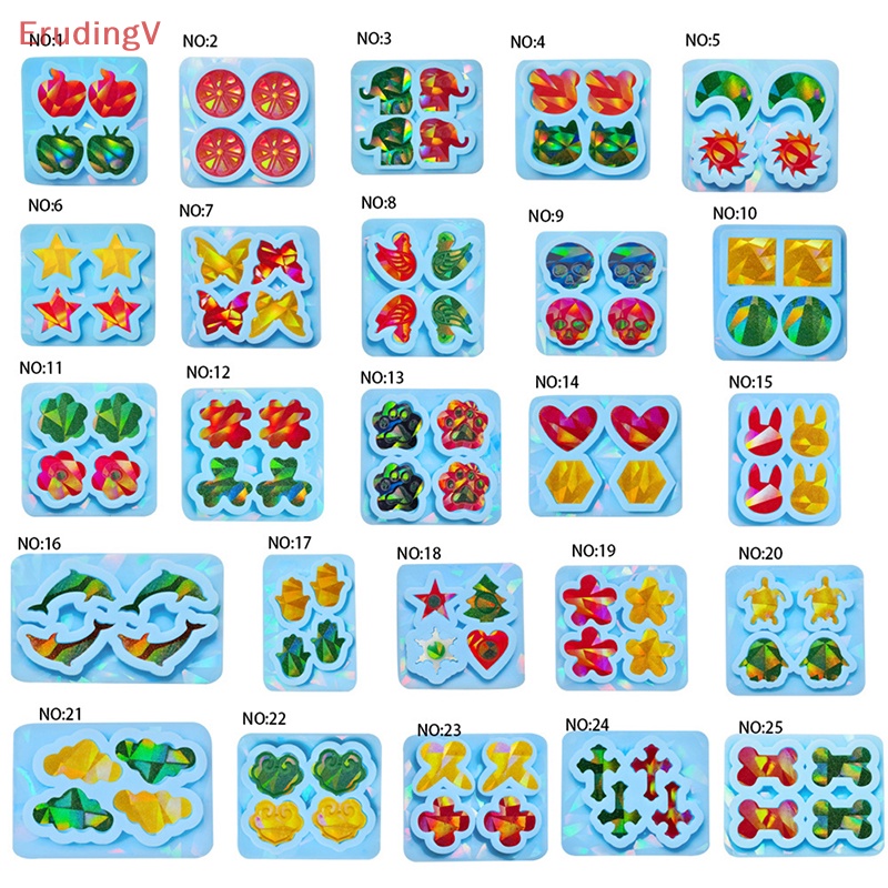 Khuôn Silicon Làm Mặt Trang Sức Hình Động Vật Dễ Thương DIY